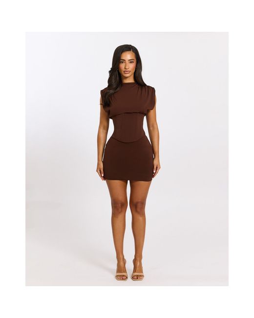 Mars the Label Brown Sandra Mini Dress