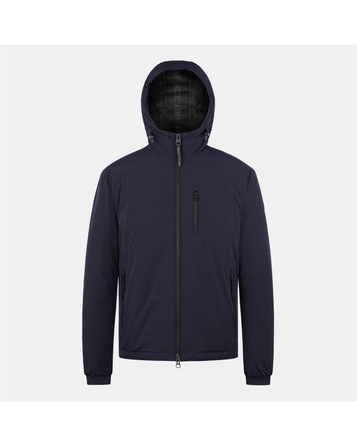 ARCTIC ARMY Blue Lite Reflective Short Puffer Jacket for men