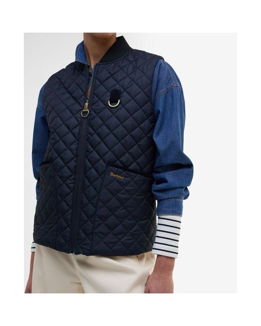 Barbour Blue Rosalie Quilted Sleeveless Gilet