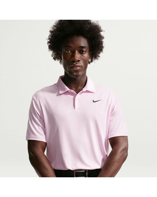 Nike Pink Short Sleeve Performance Polo Shirt for men