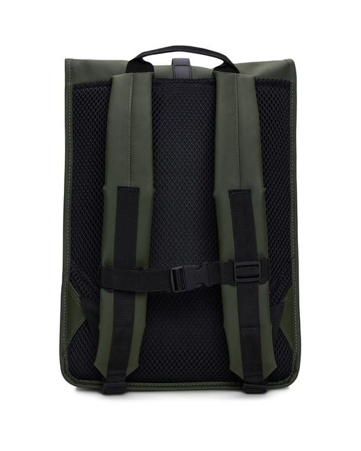 Rains Green Rolltop Rucksack