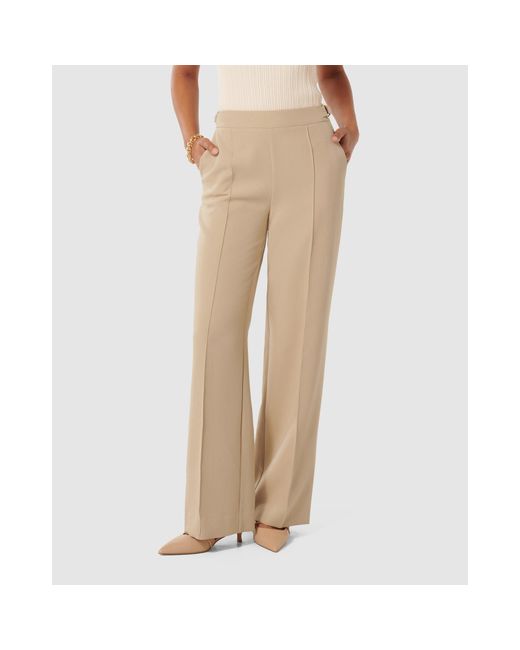 Forever New Natural Mila D-Ring Wide Leg Pants