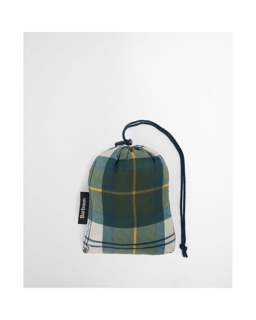 Barbour Green Tartan Water Resistant Hooded Poncho