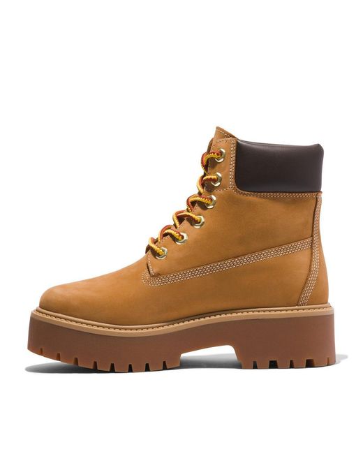 Timberland Brown Stone Street 6 Inch Lace Up Waterproof Boots