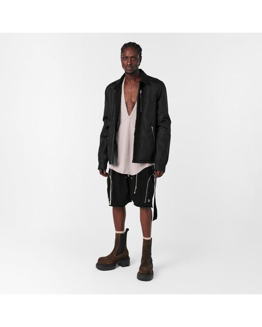 Rick Owens Black Structural Overshirt for men
