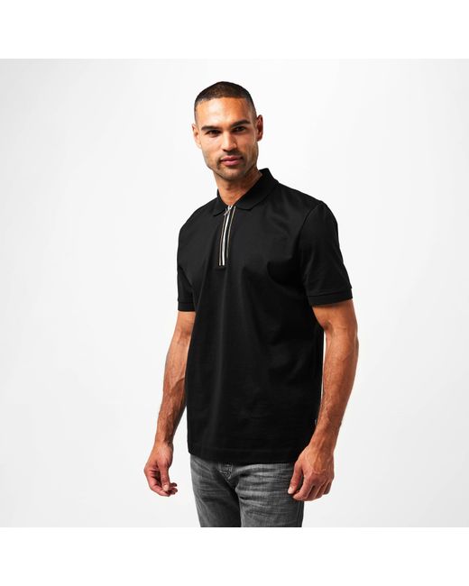 Boss Black H-Paras 65 Polo Quarter Zip Shirt for men