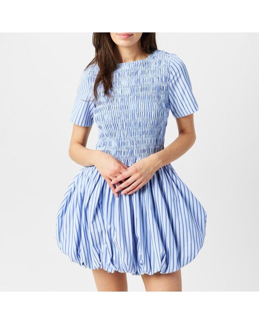 Amy Lynn Blue Eleanor Puffball Mini Dress
