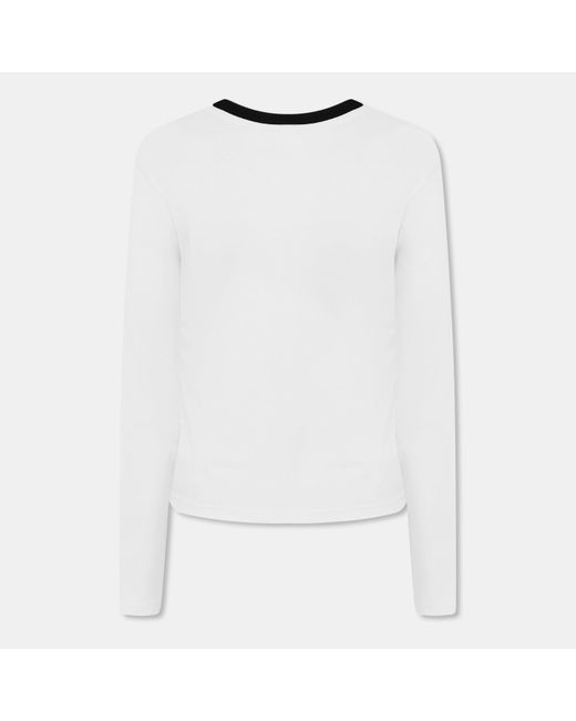 Jack Wills White Jack Trinkey Long Sleeve Ringer T-Shirt
