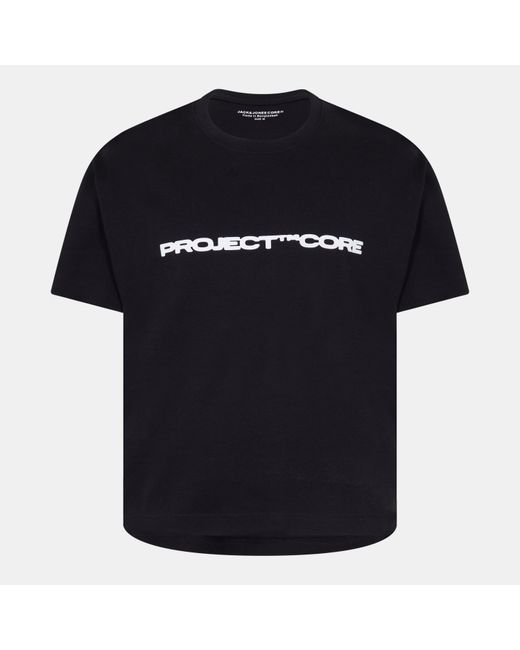 Jack & Jones Black Regular Fit Crew Neck T-Shirt for men