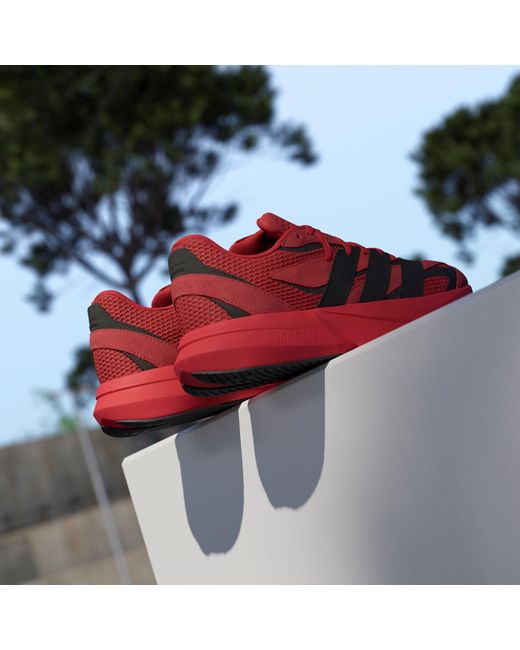 Adidas Red Adults Lightblaze Low-Top Trainers