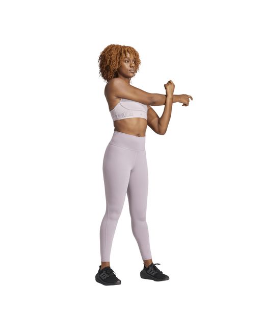 Adidas Purple Ultimate 7/8 Performance Running Tights