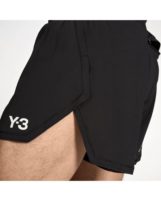 Y-3 Black Performance Running Shorts for men