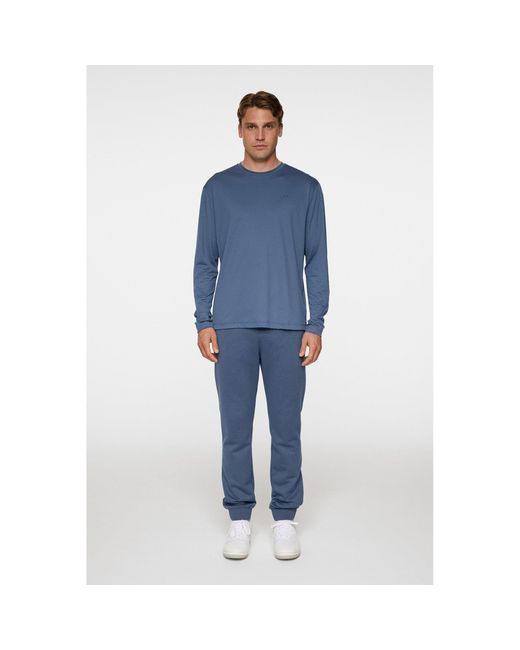 J.Lindeberg Blue Long-Sleeve T-Shirt for men