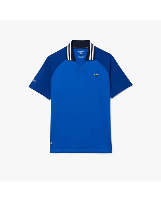 Lacoste Blue Tennis X Daniil Medvedev Slim-fit Polo Shirt for men