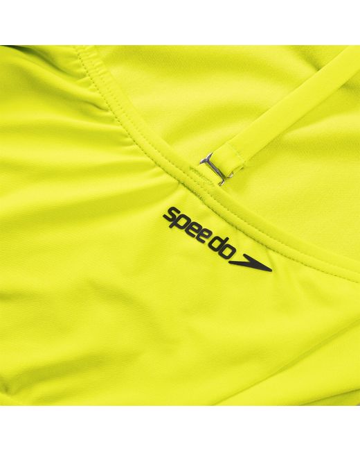 Speedo Yellow Gen Solid One Piece Swimsuit