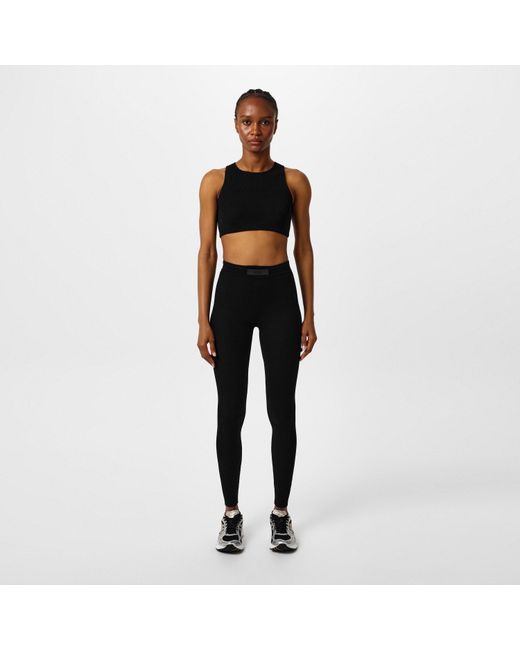 Fear Of God Black Ribbed Full Length Leggings
