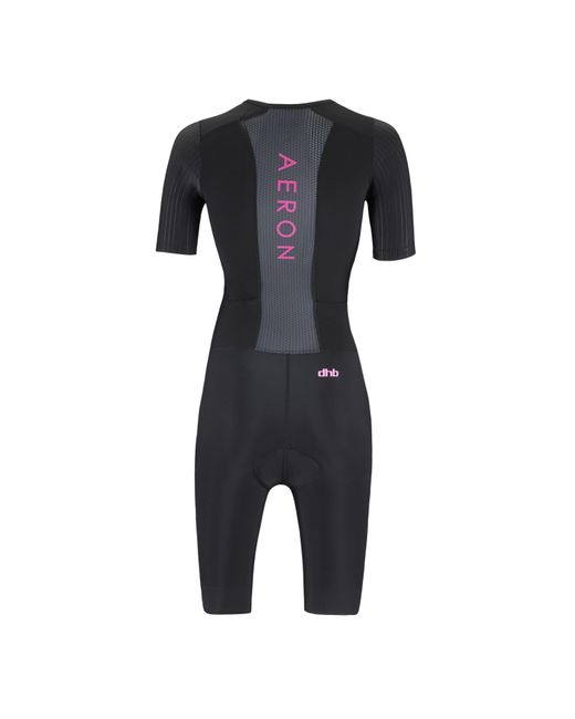 Dhb Black Aeron Short Sleeve Triathlon Suit