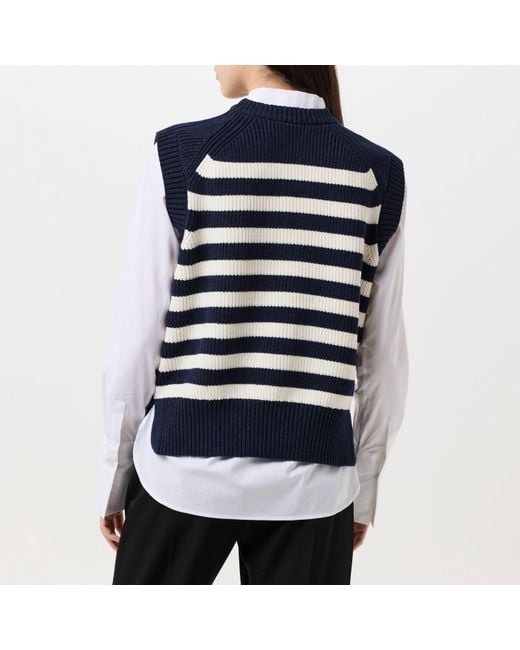 Finery London Blue Lexi Knitted Sweater Vest