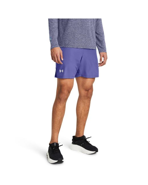 Under Armour Blue Ua Launch 7In Shorts for men