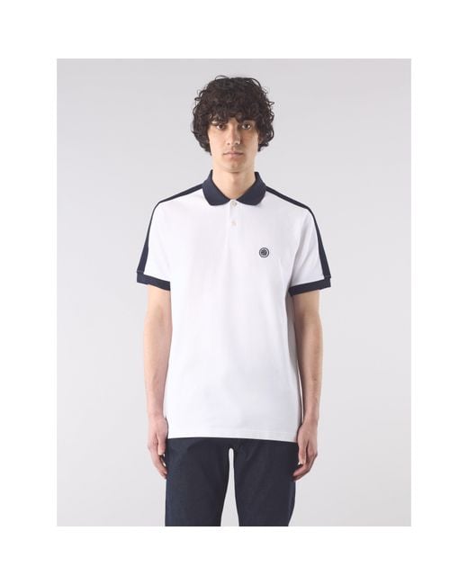 Pretty Green White Pg Denton Short-Sleeve Polo Shirt for men
