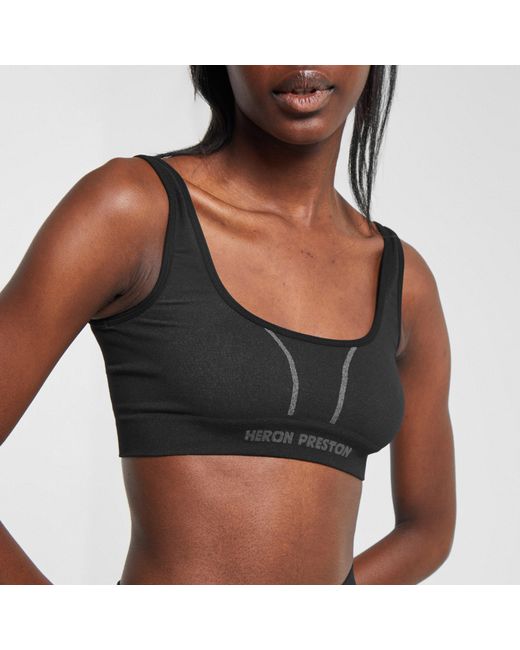 Heron Preston Black Active Sports Bra