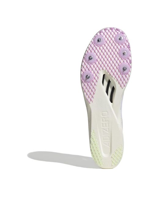 Adidas White Adizero Avanti Tyo Track Running Spikes for men