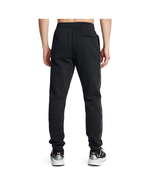 Under Armour Blue Icon Taping Closed Hem Fleece Joggers for men