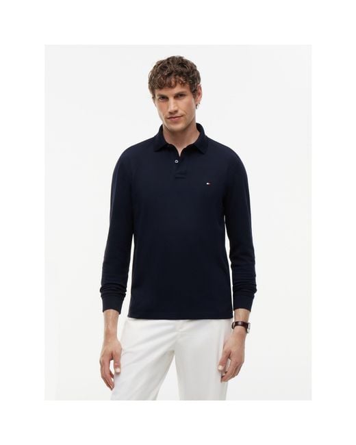 Tommy Hilfiger Blue 1985 Long Sleeve Polo Shirt for men