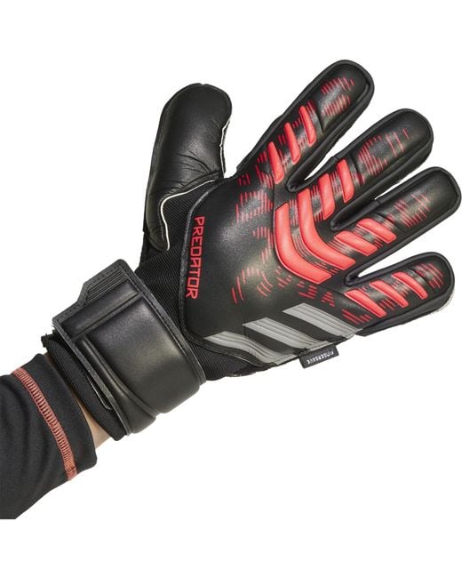 Adidas White Predator Match Fingersave Goalkeeper Gloves Adults