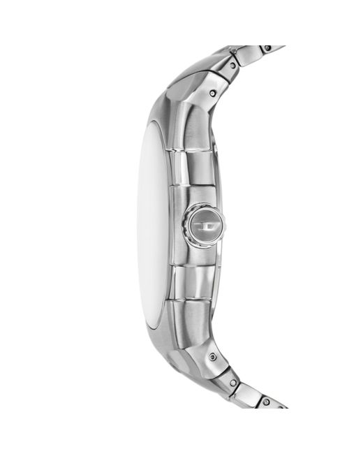 DIESEL Metallic D-Sruptor Three-Hand Stainless Steel Watch