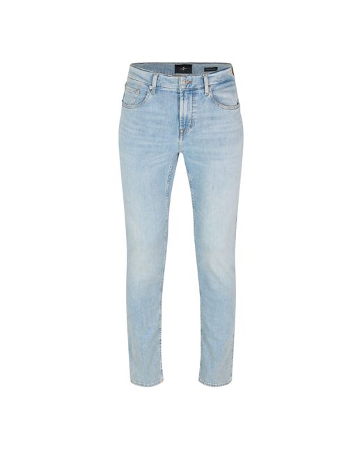 7 For All Mankind Blue Straight Leg Jeans for men