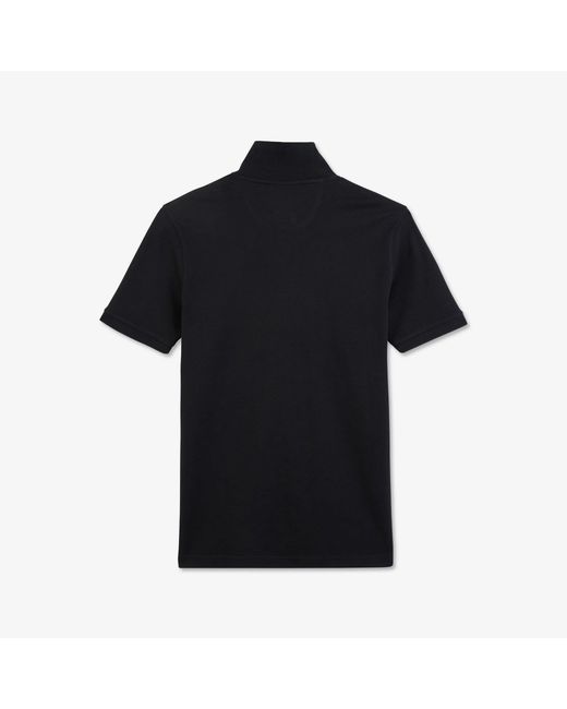 Eden Park Black Stretch Pima Cotton Polo for men