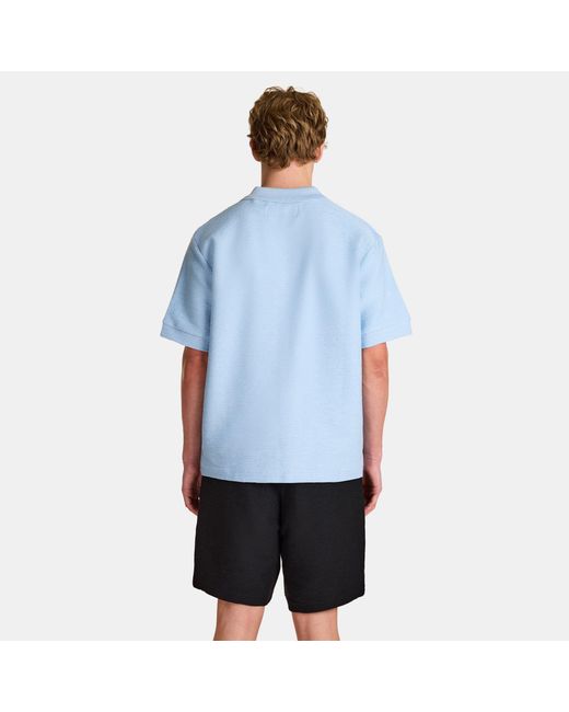 PREVU Blue Ottoman Short Sleeve Polo Shirt for men