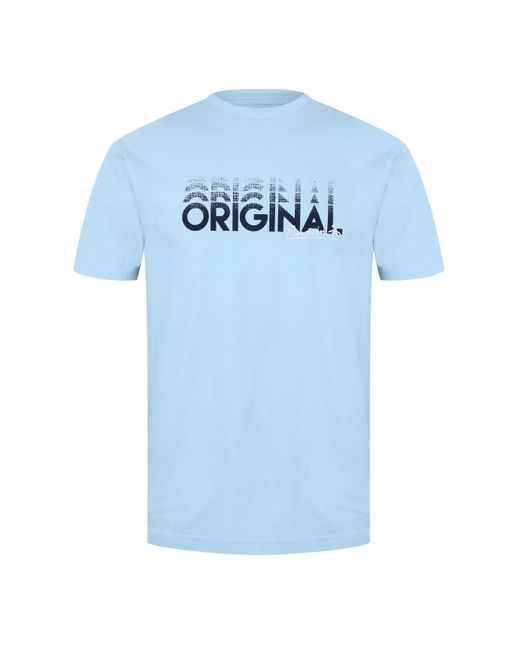 Original Penguin Blue Lettering Crew Neck T-Shirt for men