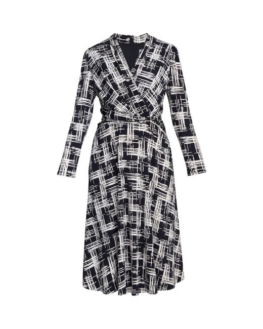 Gina Bacconi Black Becca Wrap Midi Dress
