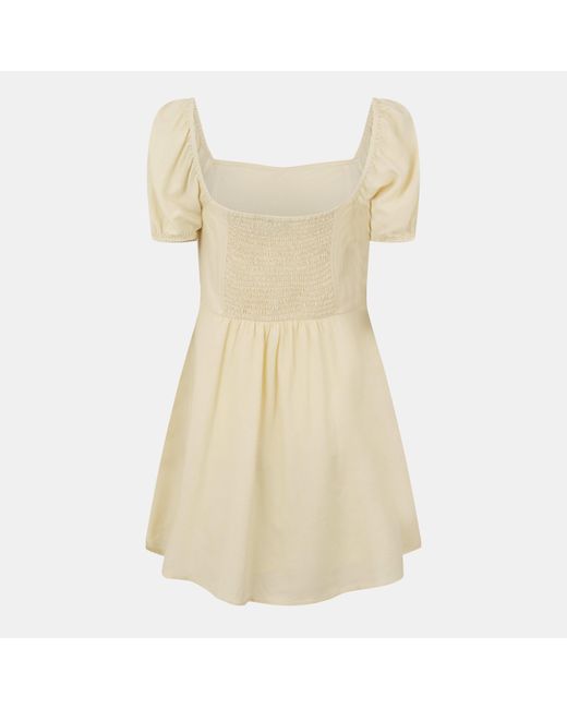 Jack Wills Natural Ruched Mini Dress