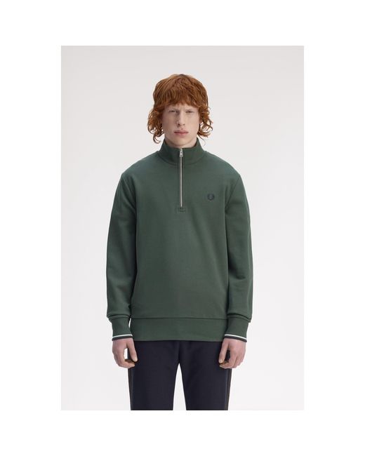 Fred Perry Green Fredperry Half Zip Top for men