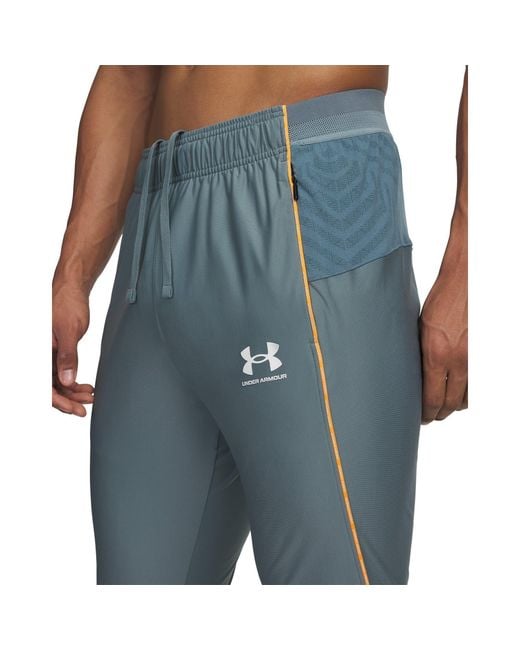 Under Armour Blue Chal Performance Tracksuit Bottom for men