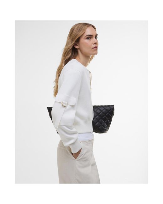 Barbour White Priya Bomber Jacket