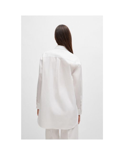 Boss Pink Bacora Long-Sleeve Blouse