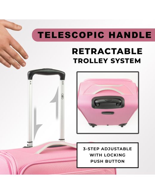 A2B Pink Odyssey Cabin Case Lightweight Carry On Luggage