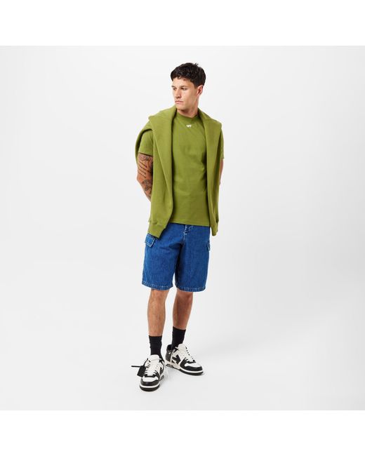 Off-White c/o Virgil Abloh Green Brick Arrow Crew Neck Short Sleeve T-Shirt for men