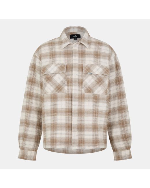 Represent Natural Waffle Flannel Shirt, Textured Fabric for men