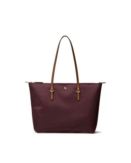 Ralph Lauren Red Medium Keaton Tote Bag
