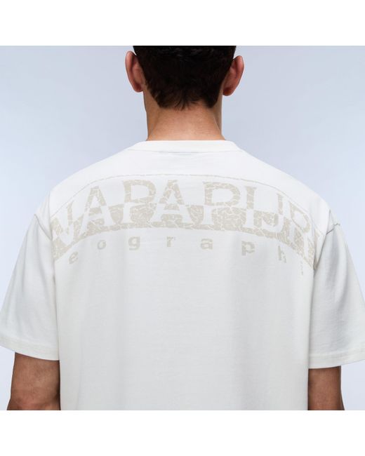 Napapijri White Yourte Cotton Short-Sleeve T-Shirt for men