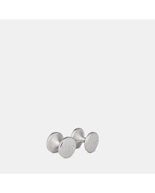 HUGO Blue Tokeep Round Cufflinks for men