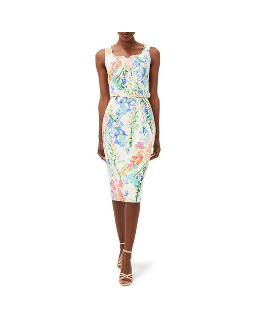 Phase Eight Blue Serina Floral Midi Dress