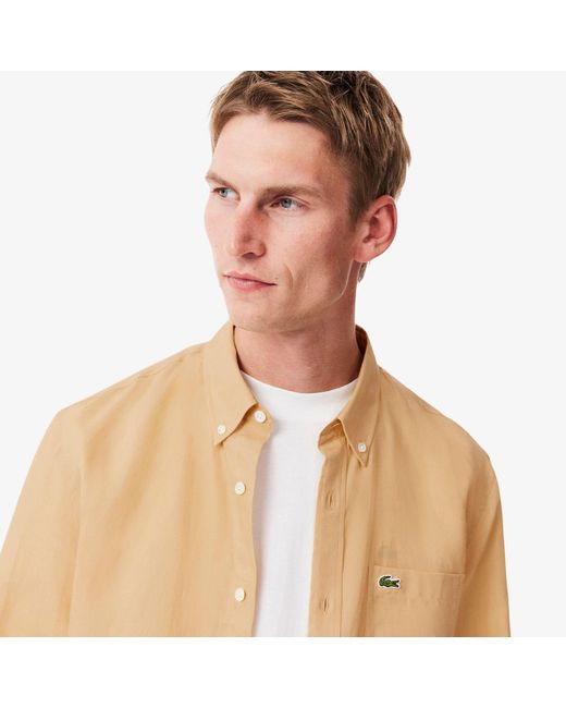 Lacoste Natural Long-Sleeve Plain Shirt for men