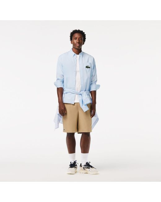 Lacoste Blue Fit Striped Shirt for men