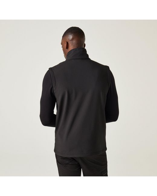 Regatta Black Navigate 2 Layer Softshell Bodywarmer for men